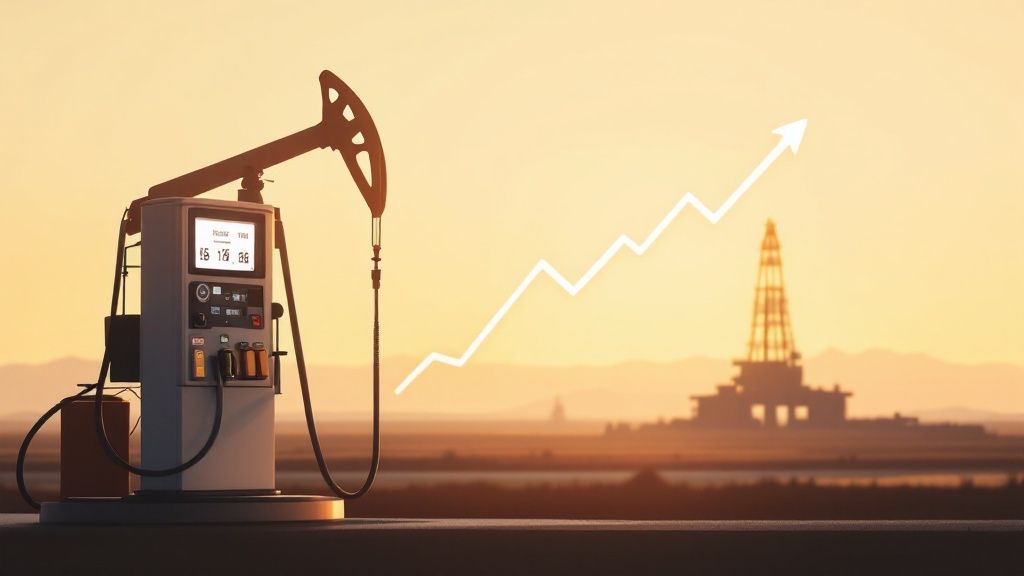 A person filling up their car with gas at an Ottawa gas station.
