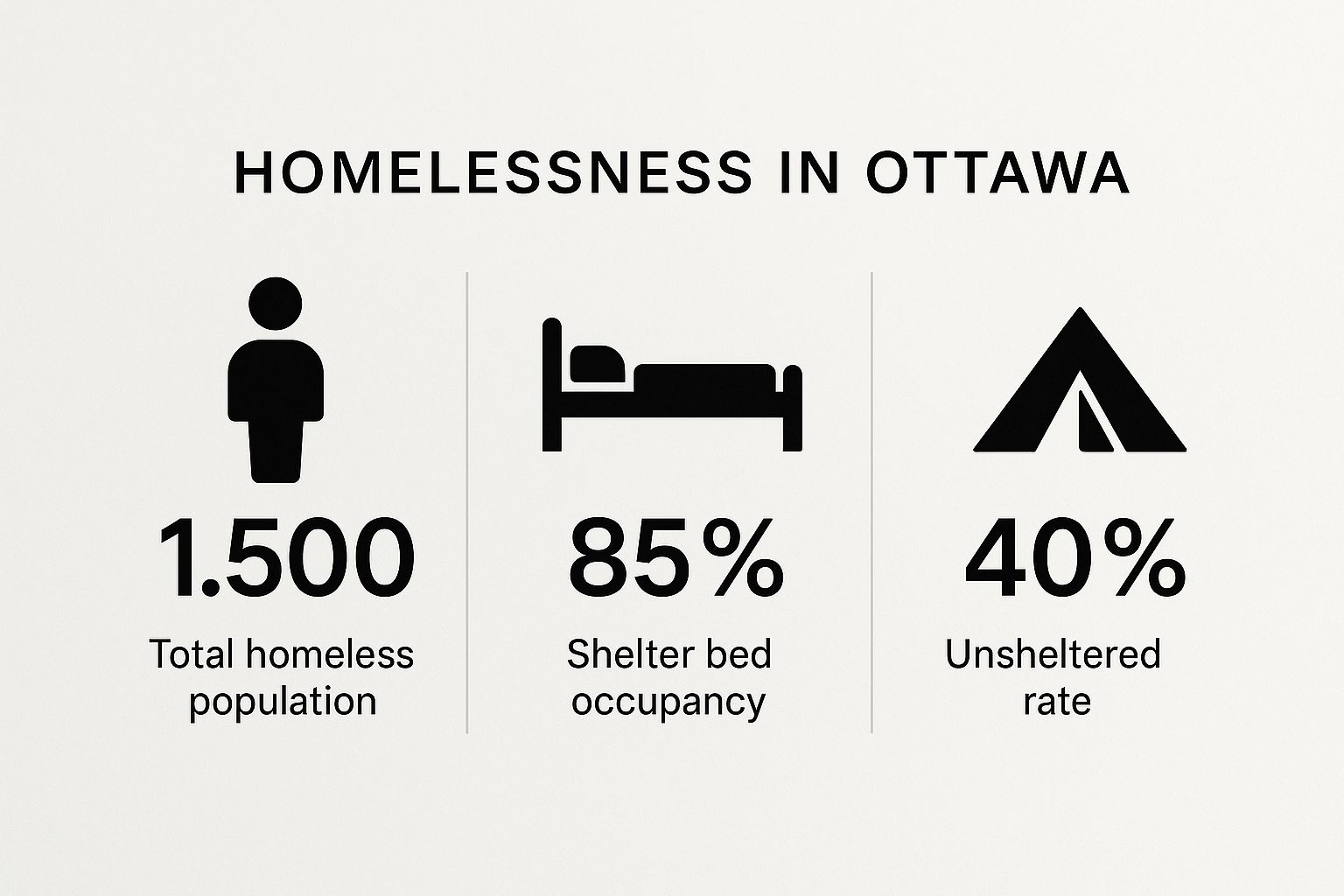 Infographic about homelessness in ottawa