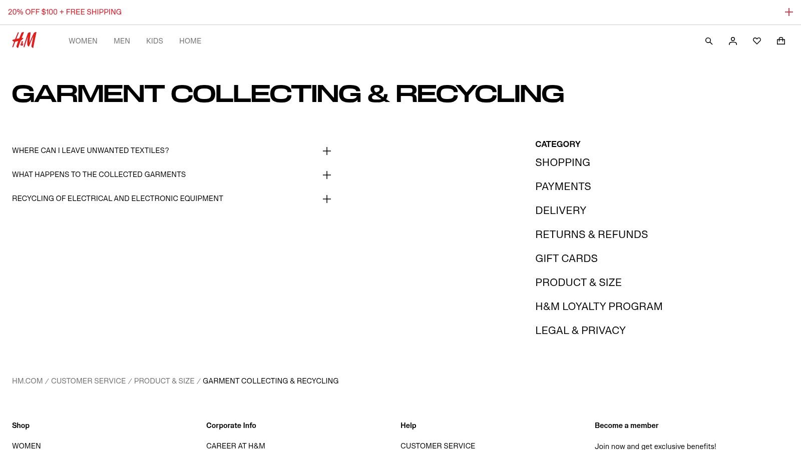 H&M – Garment Collecting