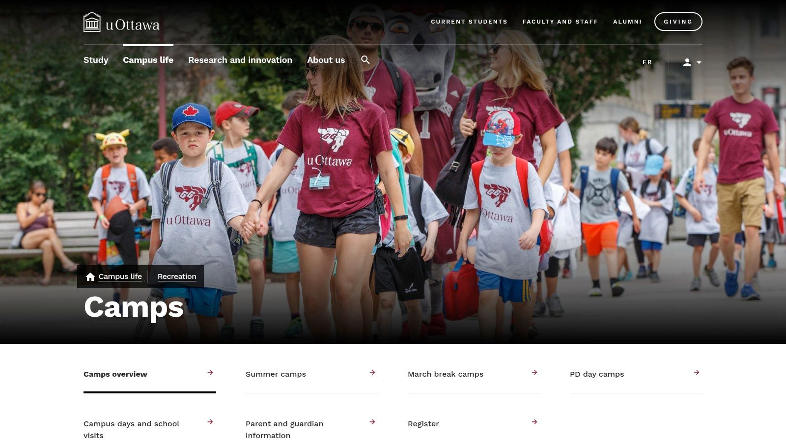 University of Ottawa – Gee-Gees Summer Camps