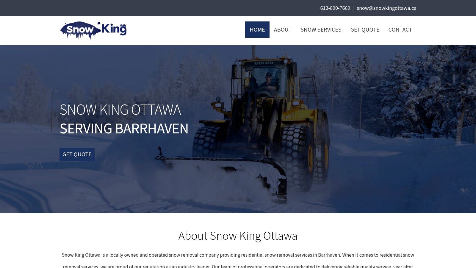 Snow King Ottawa (Barrhaven Residential)