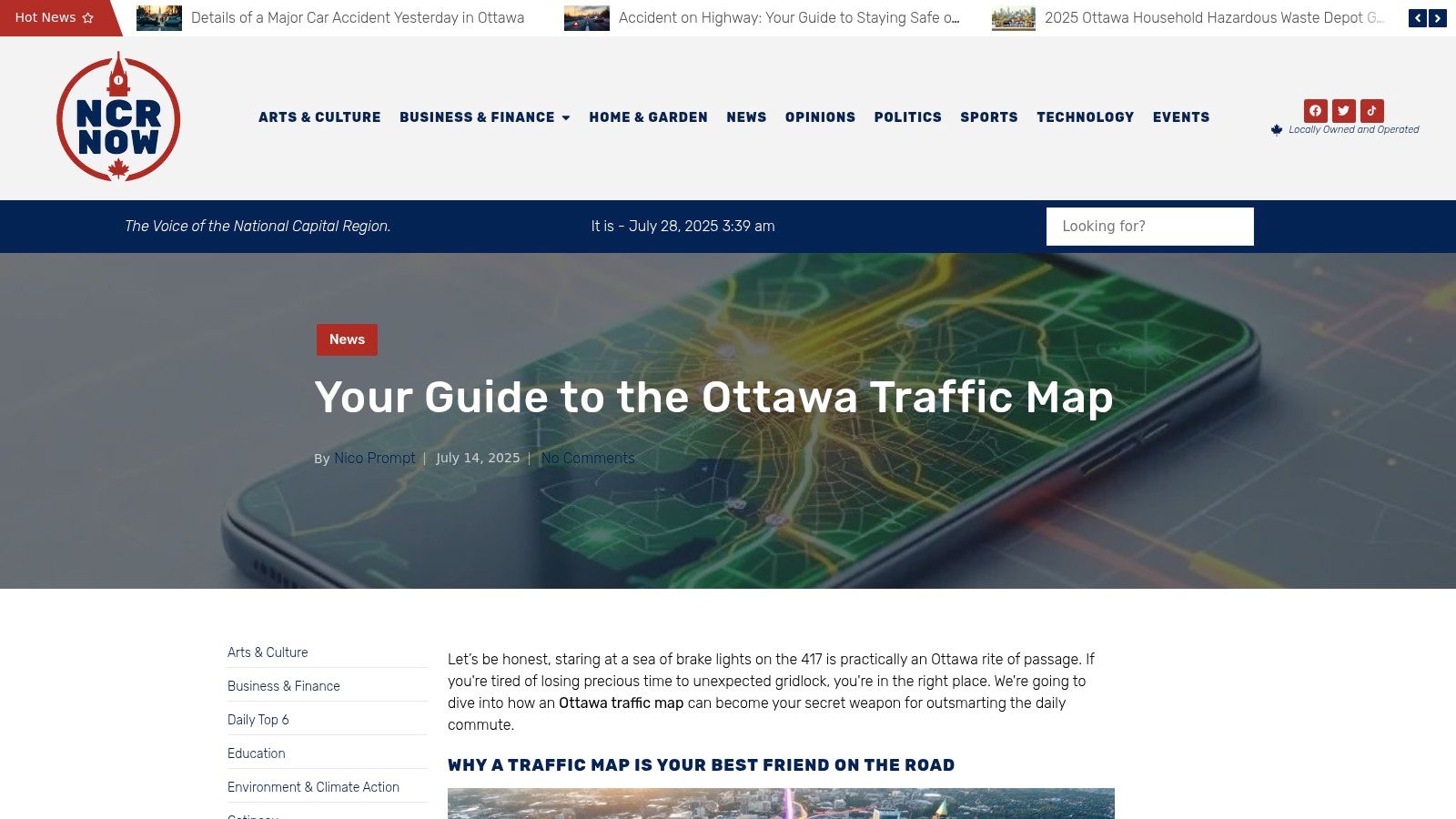 Your Guide to the Ottawa Traffic Map