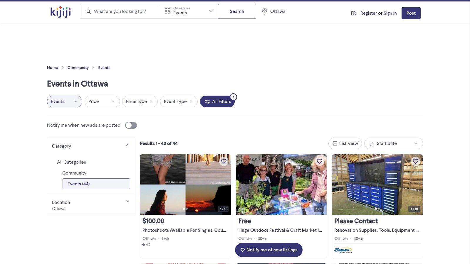 Kijiji Ottawa Events