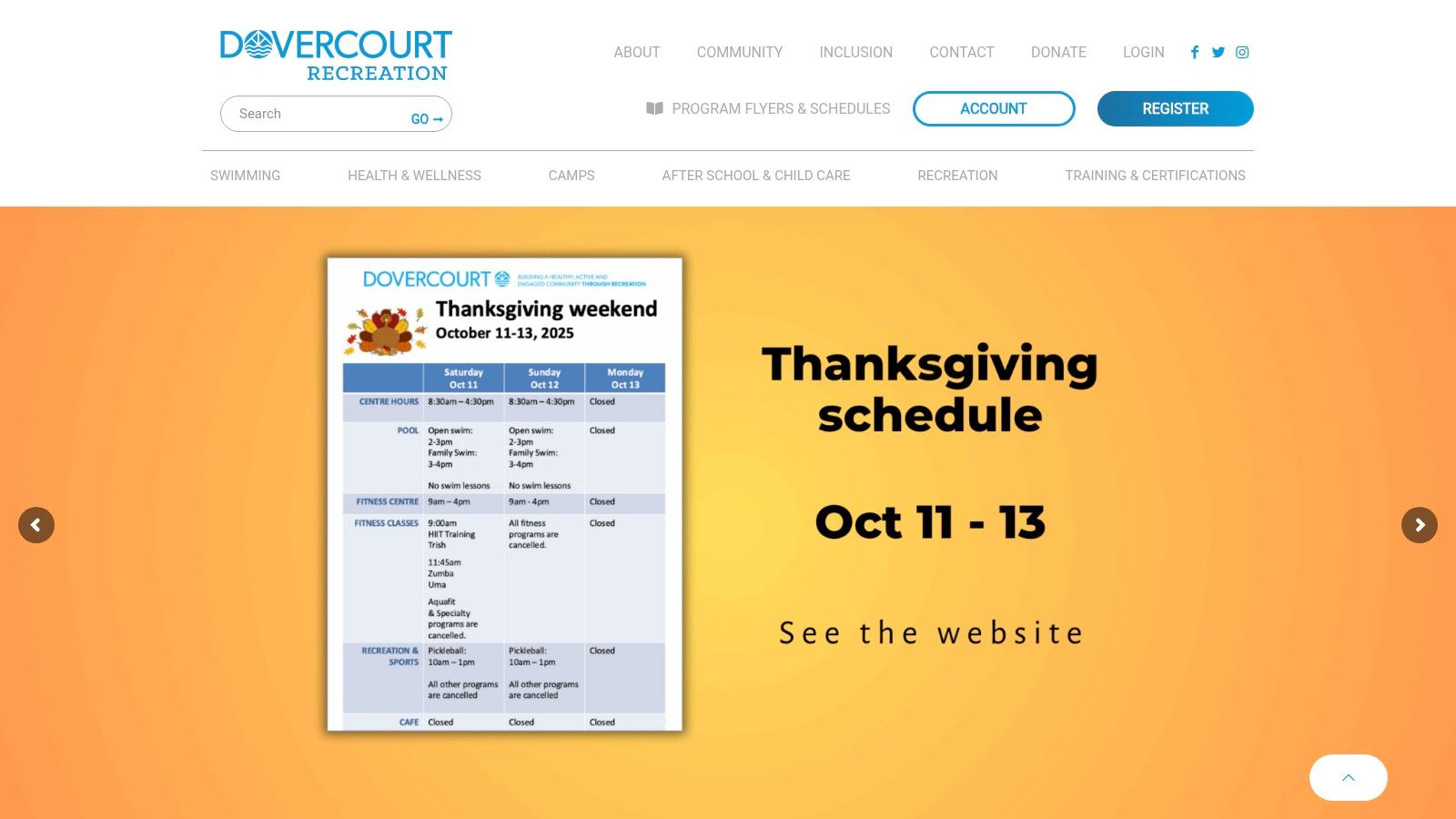 Dovercourt Recreation Association – Drop-in Swims and Lessons