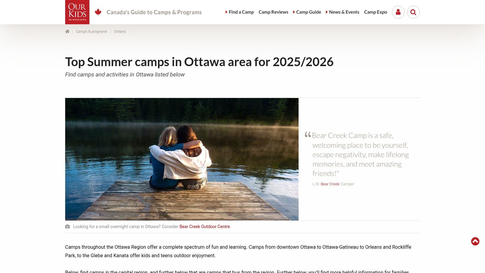 OurKids.net – Ottawa Summer Camps Directory