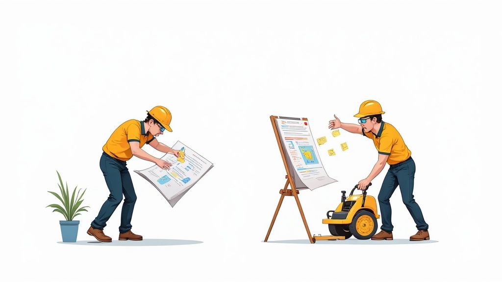 A demonstration of augmented reality overlaying digital information on a physical object