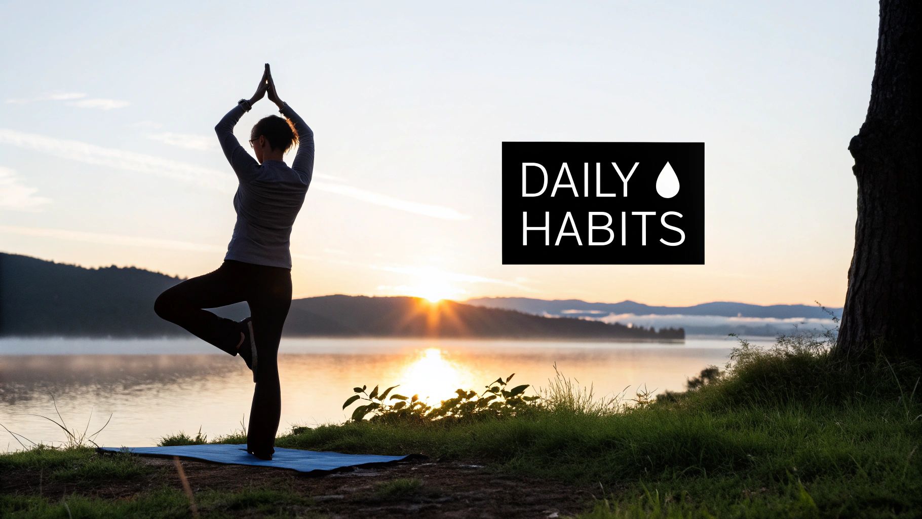 Holistic Medicine for Chronic Pain Relief A person meditates in a peaceful, natural setting, representing lifestyle balance for pain relief.