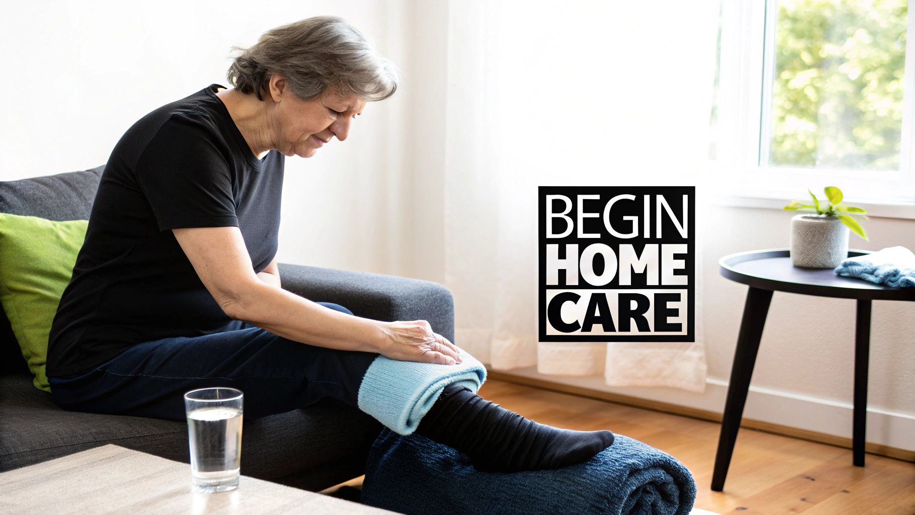 Close-up of a doctor examining a patient's knee joint