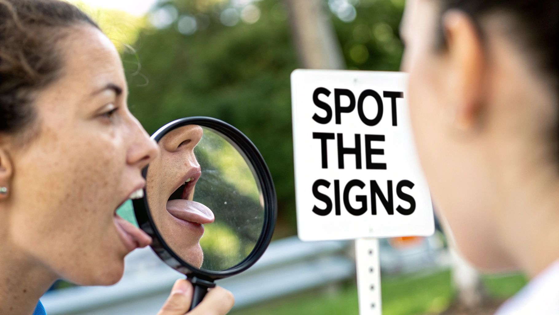 What is Blood Stasis? Symptoms, Causes & Treatments Explained Close up image of a person's tongue and lips, which is a method used for diagnosis in Traditional Chinese Medicine.