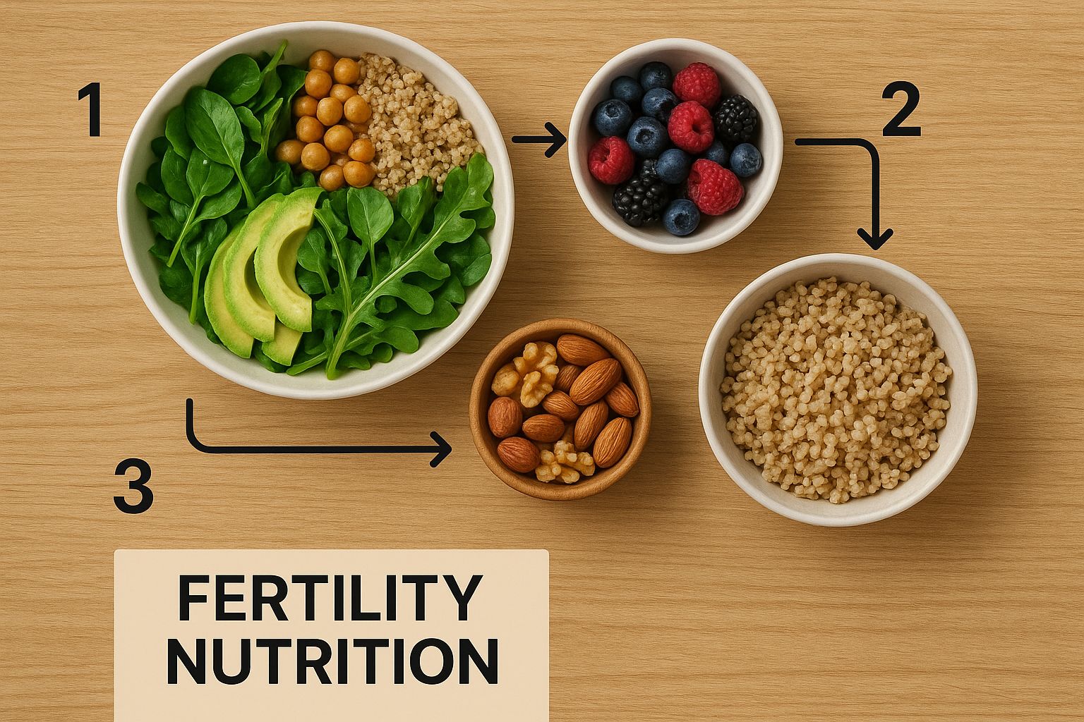 Infographic about how to increase fertility naturally