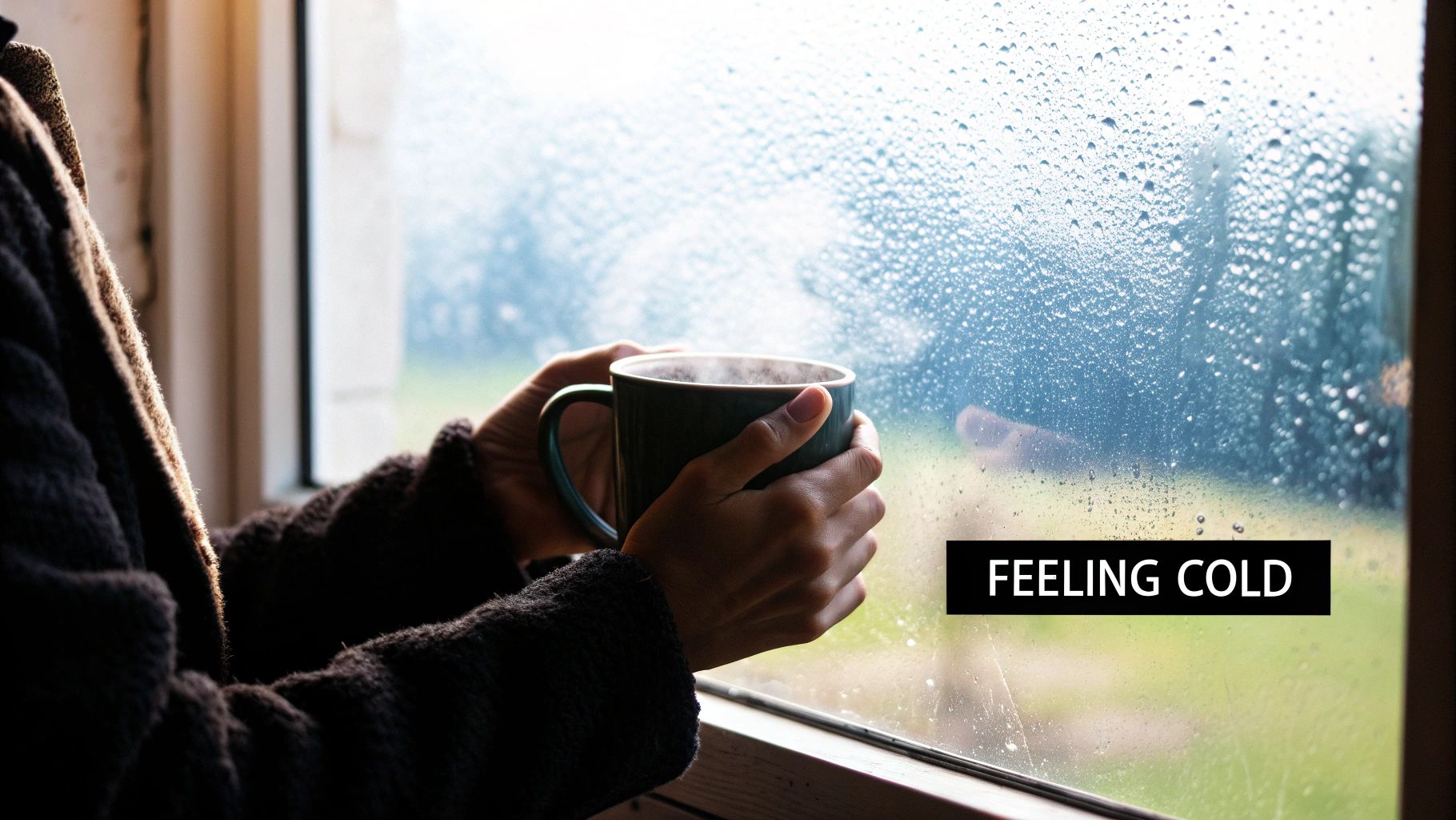 Recognizing Kidney Yang Deficiency Symptoms A person wrapped in a blanket, looking cold despite being indoors.