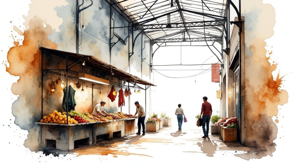 Shop and Eat at Mercado Hidalgo