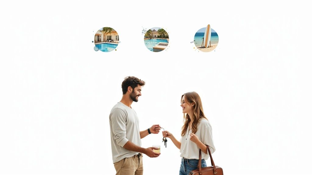 A beautiful resort pool overlooking one of Huatulco&#39;s pristine bays.