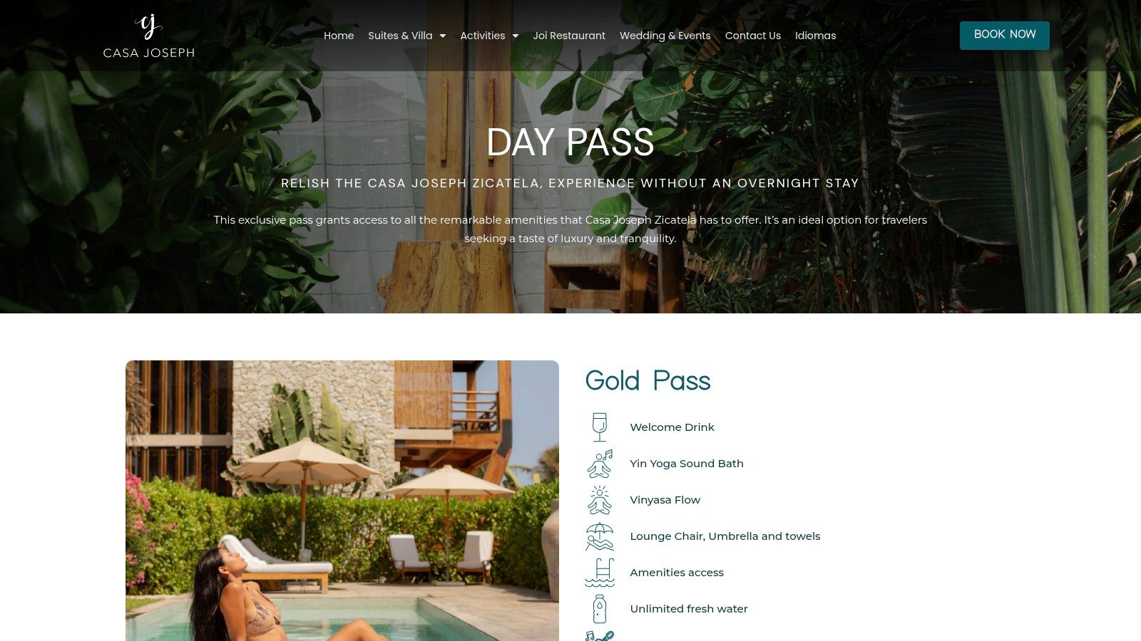 Casa Joseph Zicatela – Day Pass