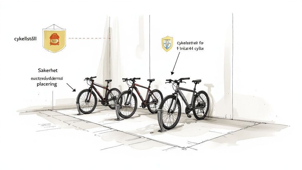 Cykelställ för 4 cyklar