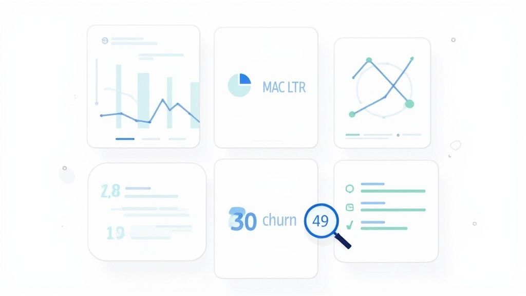 A chart showing rising business metrics