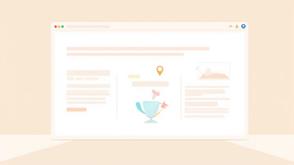 A person designing a presentation on a laptop, surrounded by color swatches and font examples.