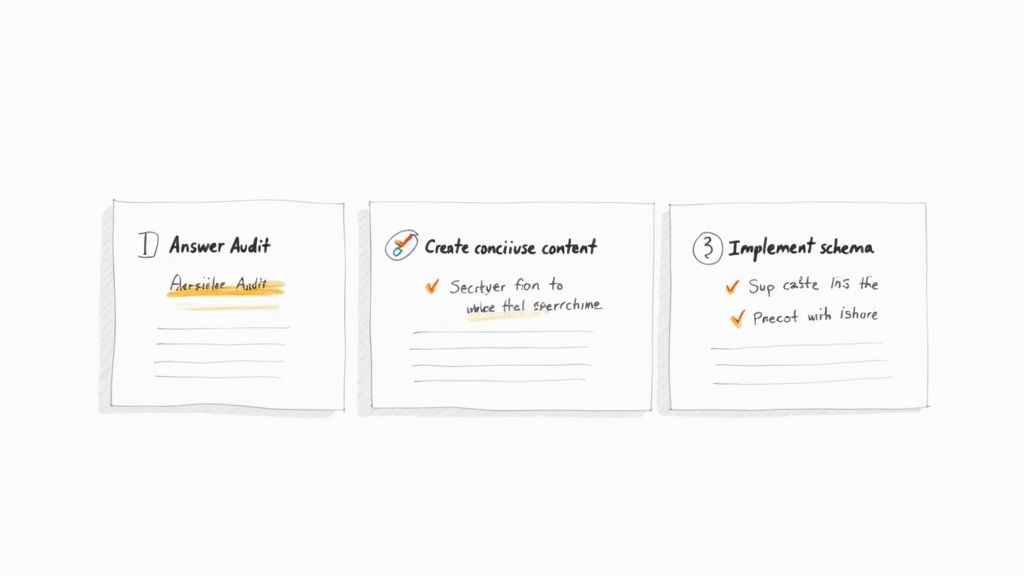 A checklist on a clipboard with a pen, set against a modern, clean background.