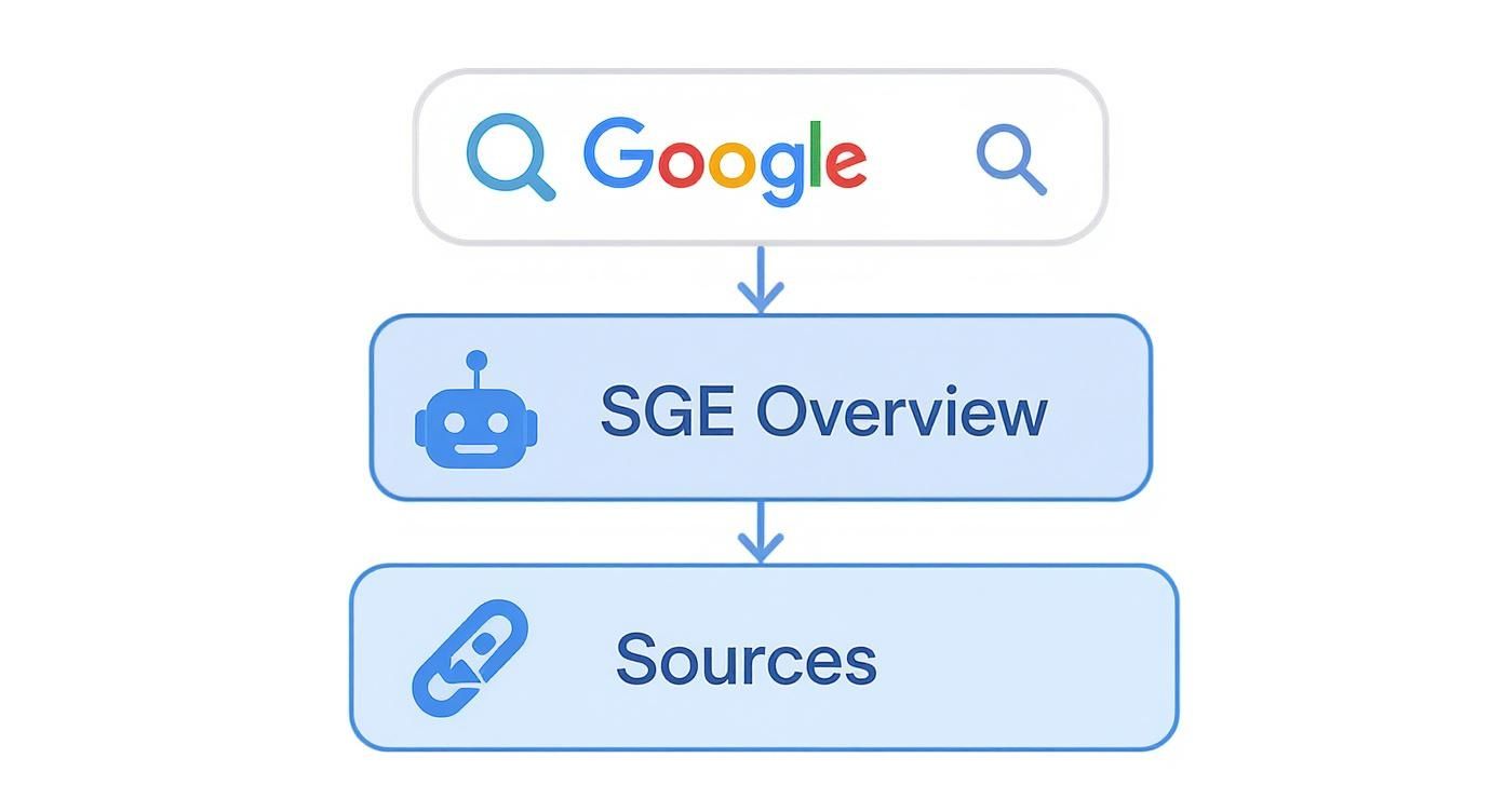 Infographic about how to rank in google sge