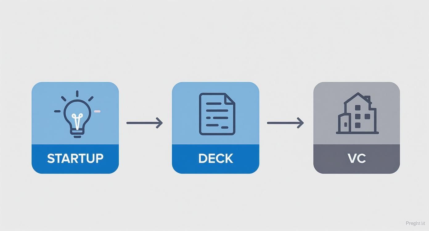 Infographic about venture capital pitch deck