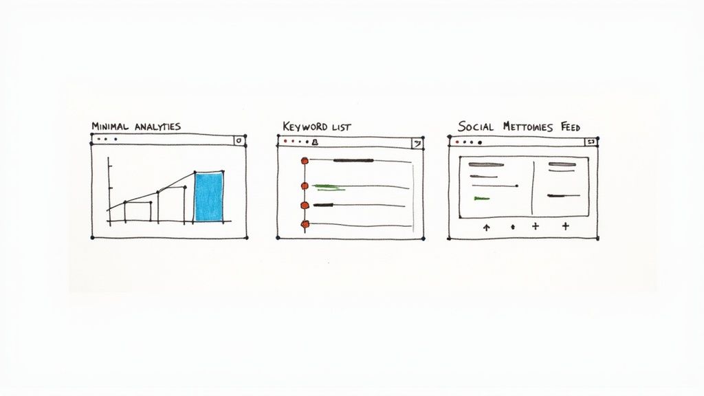A dashboard from Sprinklr showing share of voice data, with charts comparing brand mentions against competitors.