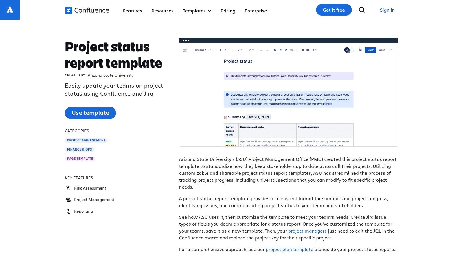 Atlassian Confluence Templates