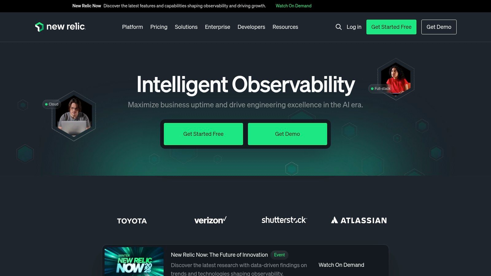 New Relic AI Monitoring dashboard showing performance traces and metrics for AI applications.