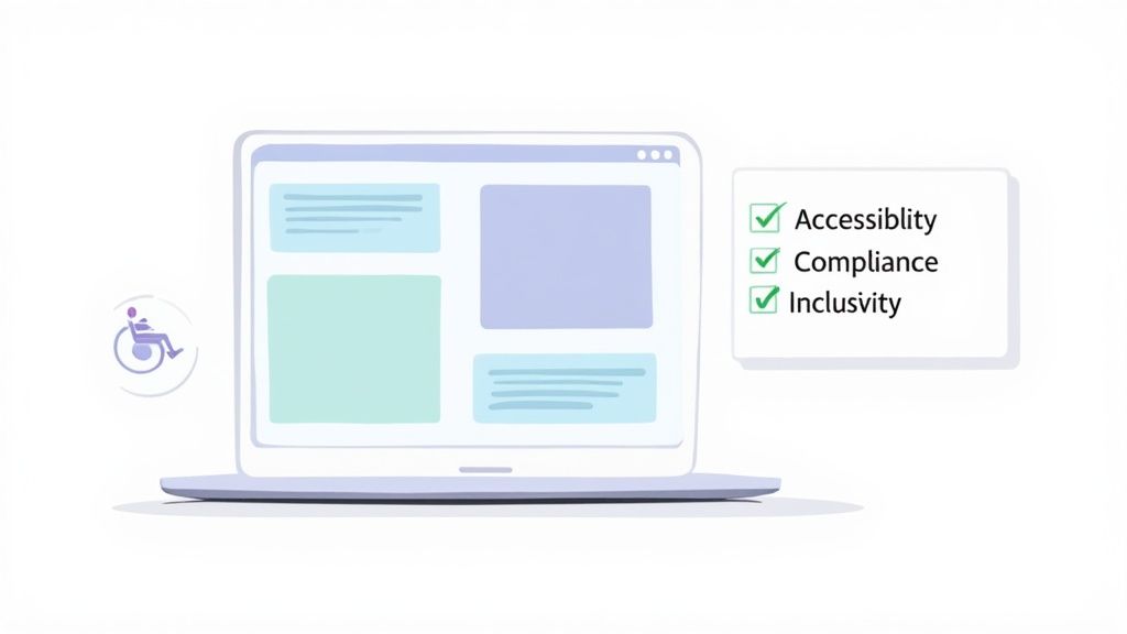 A person in a wheelchair using a laptop, symbolizing digital accessibility for all users.