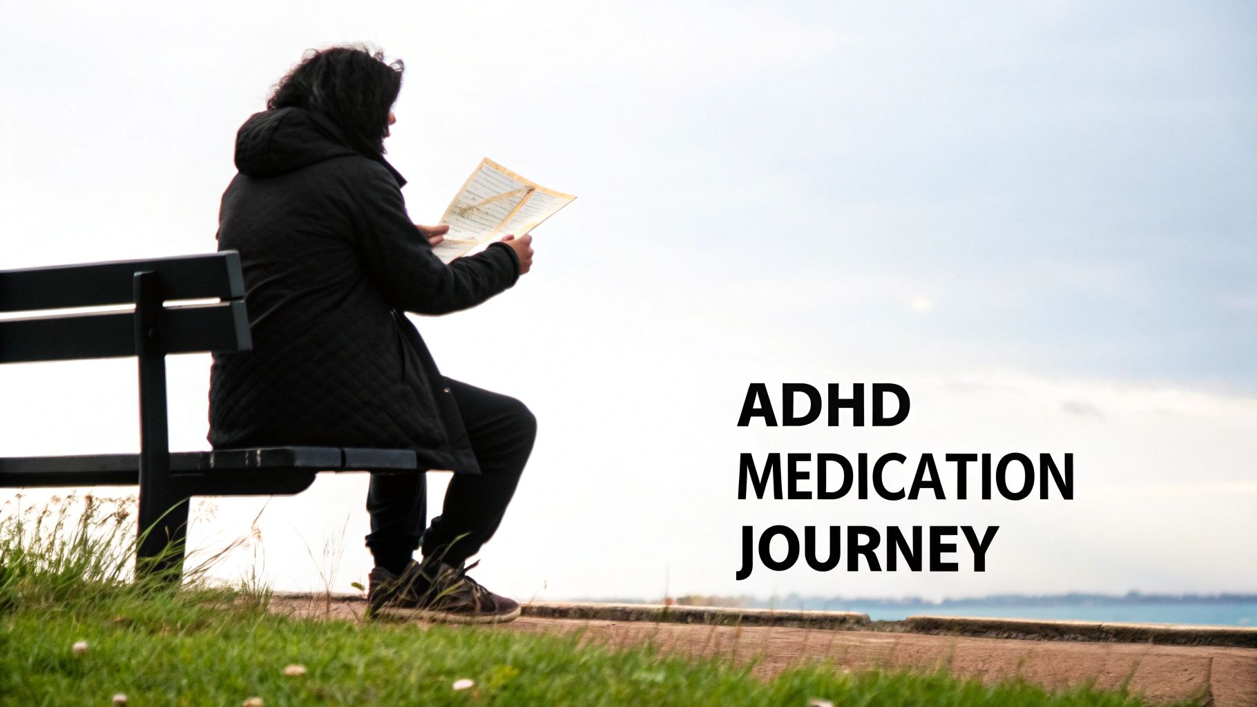 A person looking thoughtfully at a blister pack of pills, contemplating their medication journey.