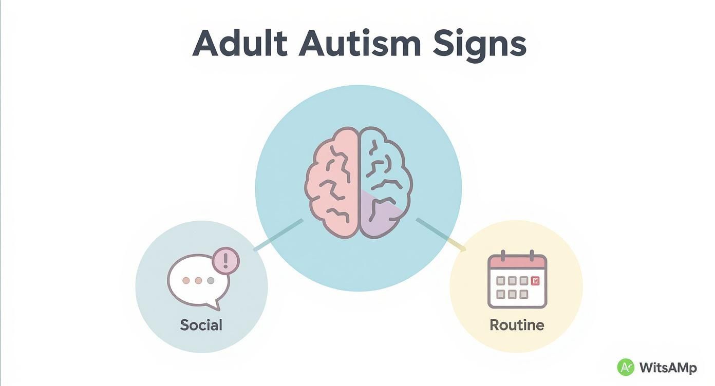 Infographic about what is autism spectrum disorder in adults