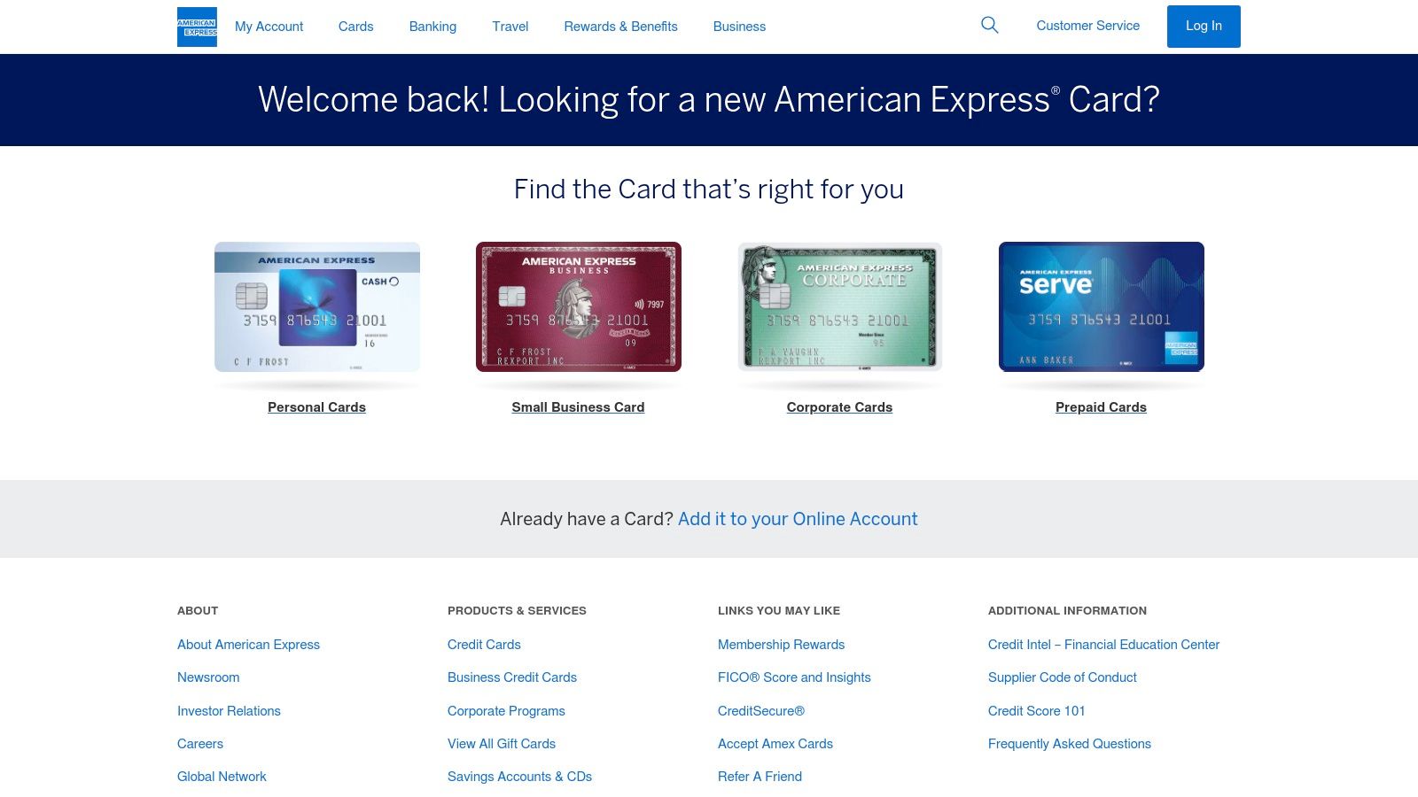 American Express &ndash; Cards and Amex Travel