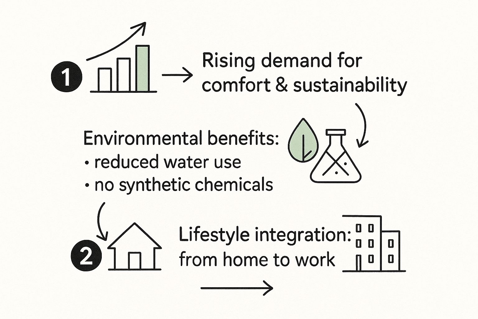 Infographic about organic cotton lounge wear