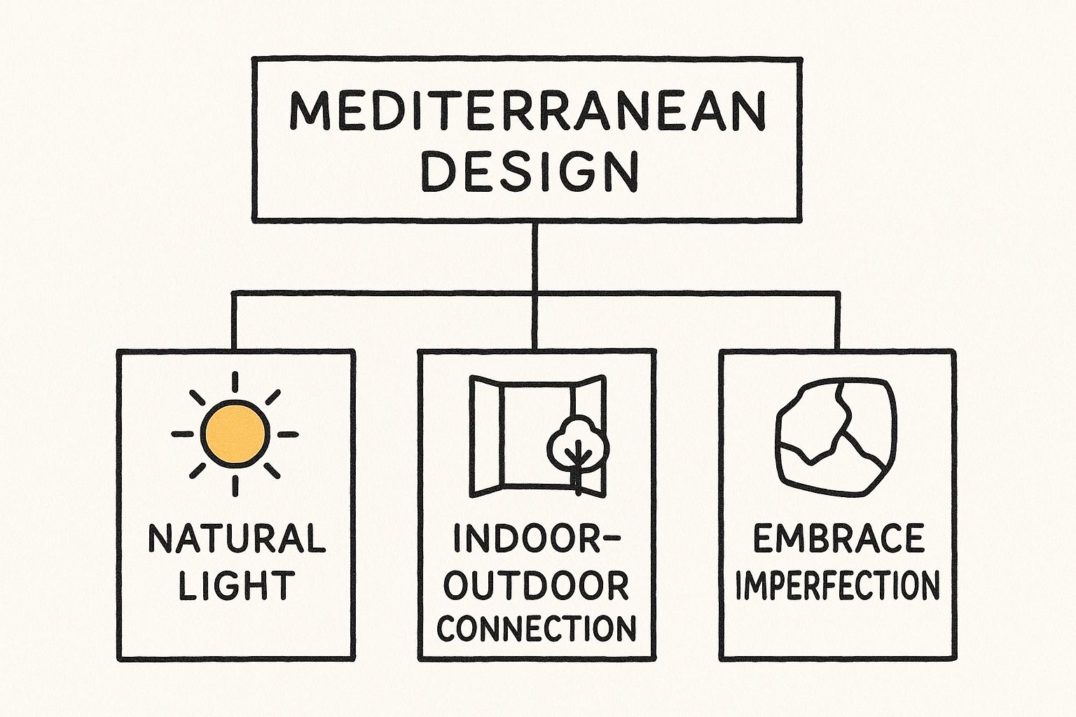 Infographic about mediterranean style home decor