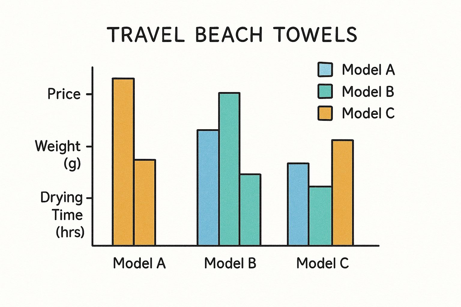 Infographic about best beach towels for travel