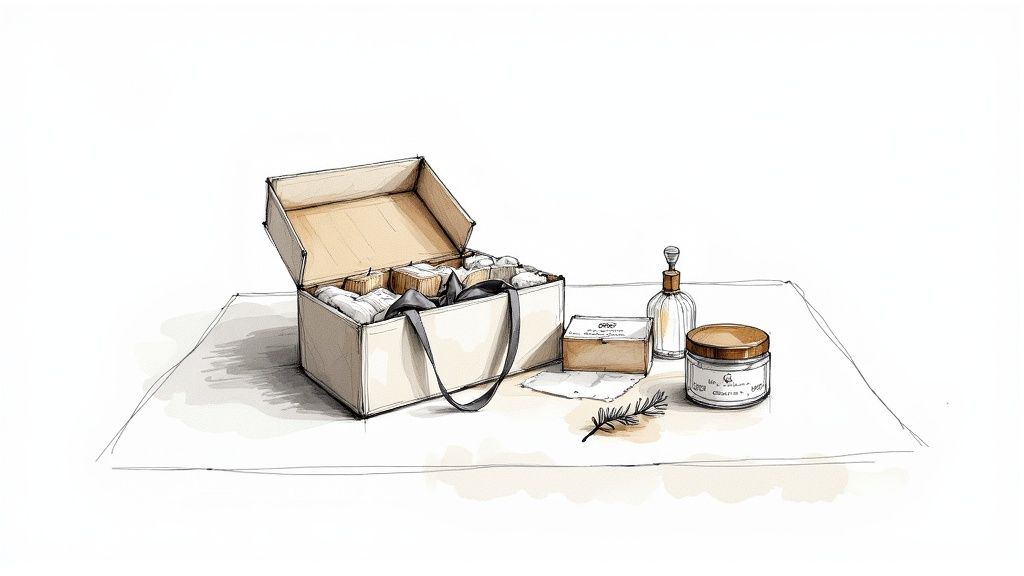 Woman enjoying a luxurious bath with bath bombs and candles.