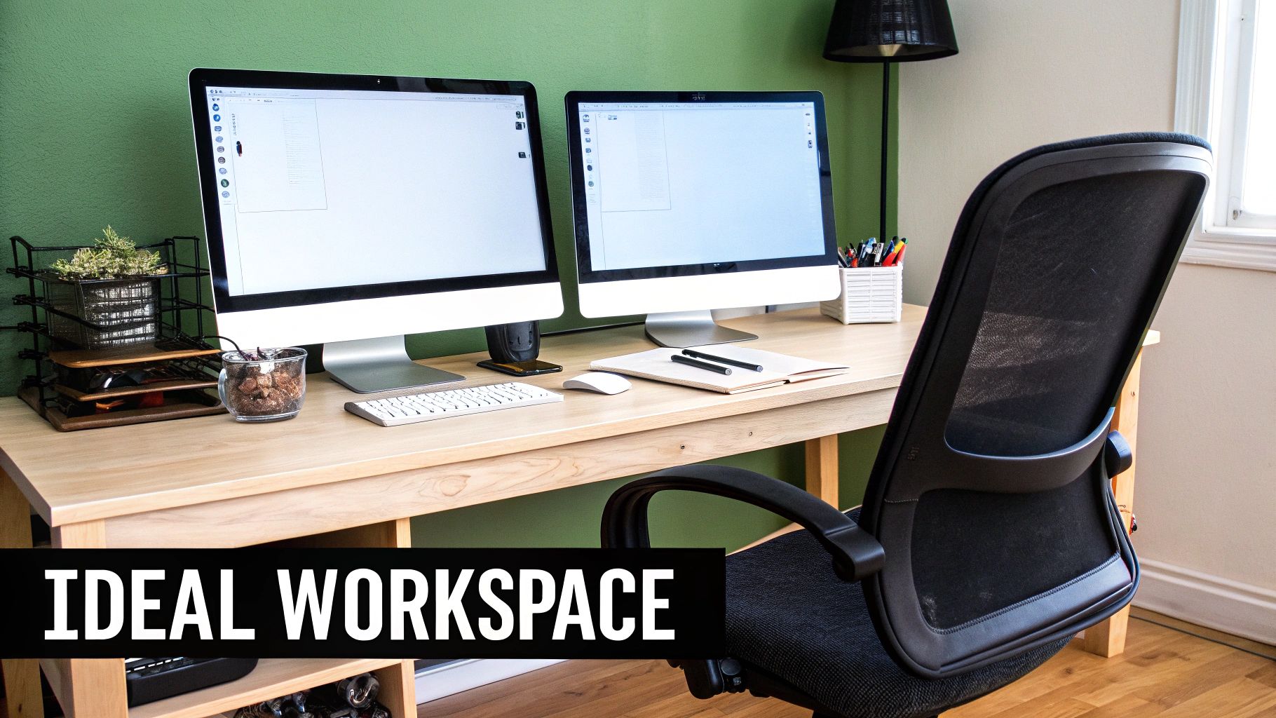 Describe your home office setup and ideal work environment