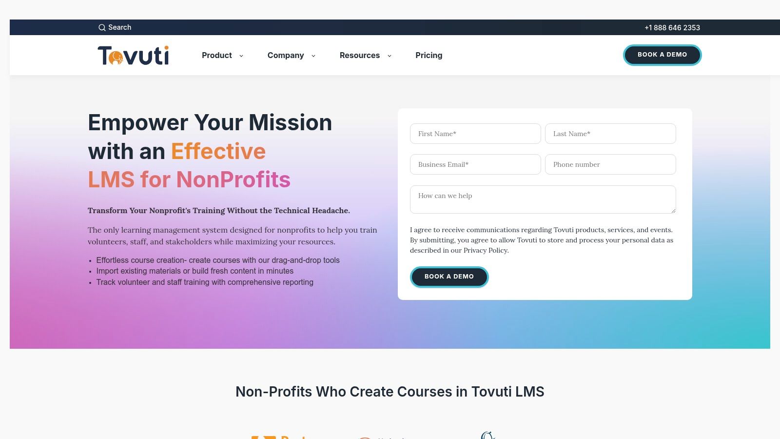Tovuti LMS for Nonprofits