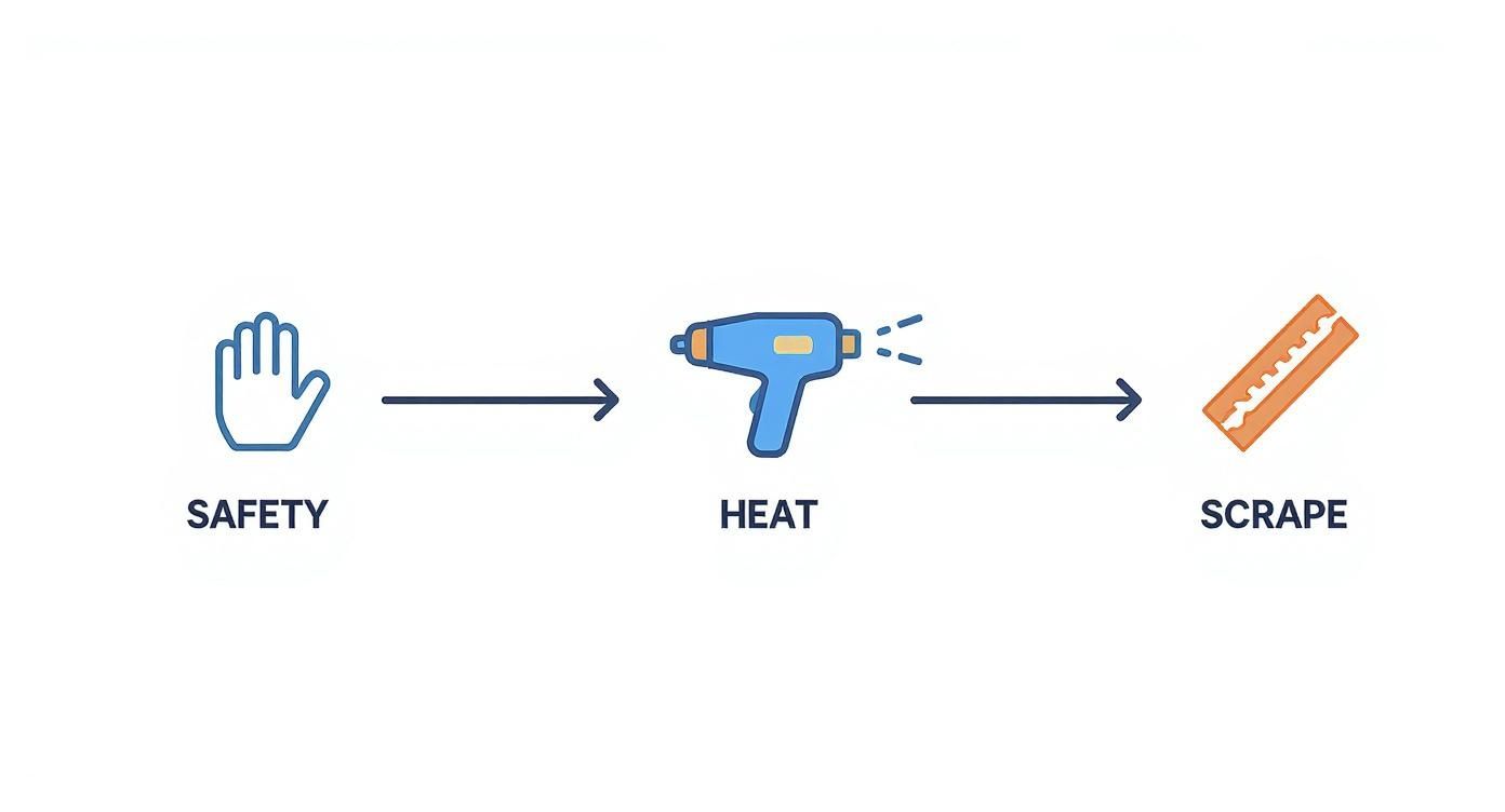 Infographic about how to remove tint from car windows