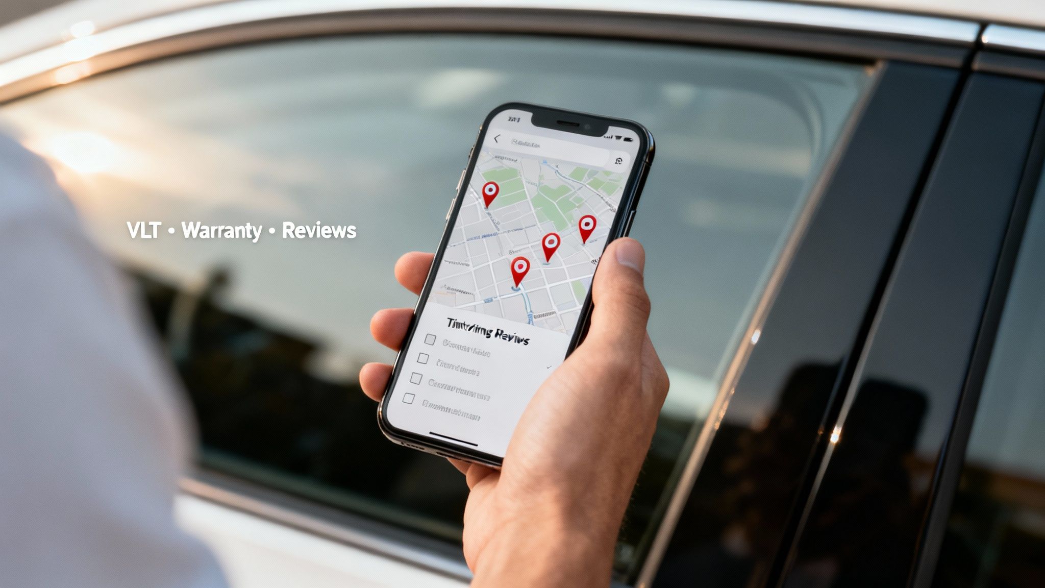Professional tint application example