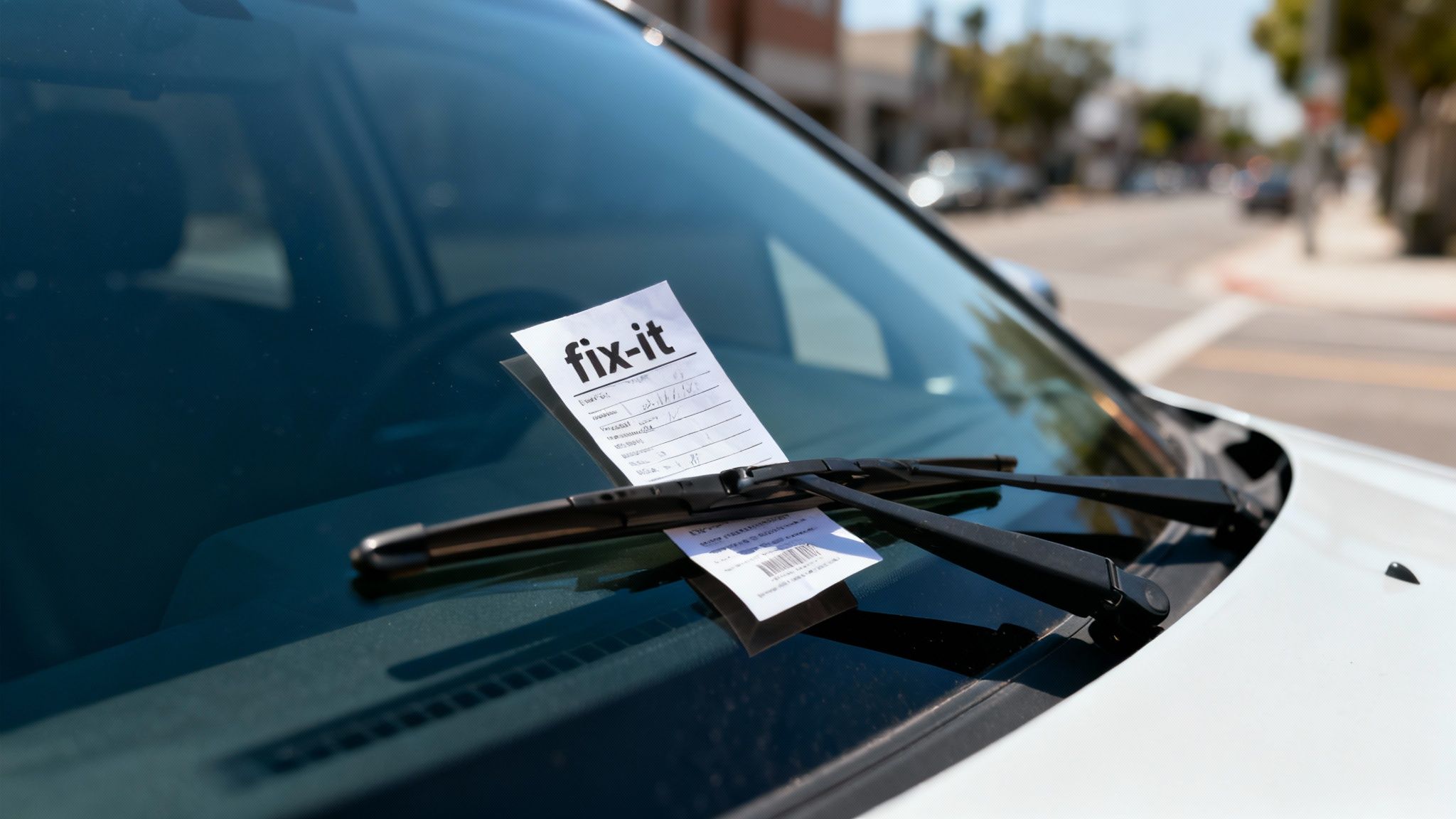A police car with its lights on during a traffic stop at night.