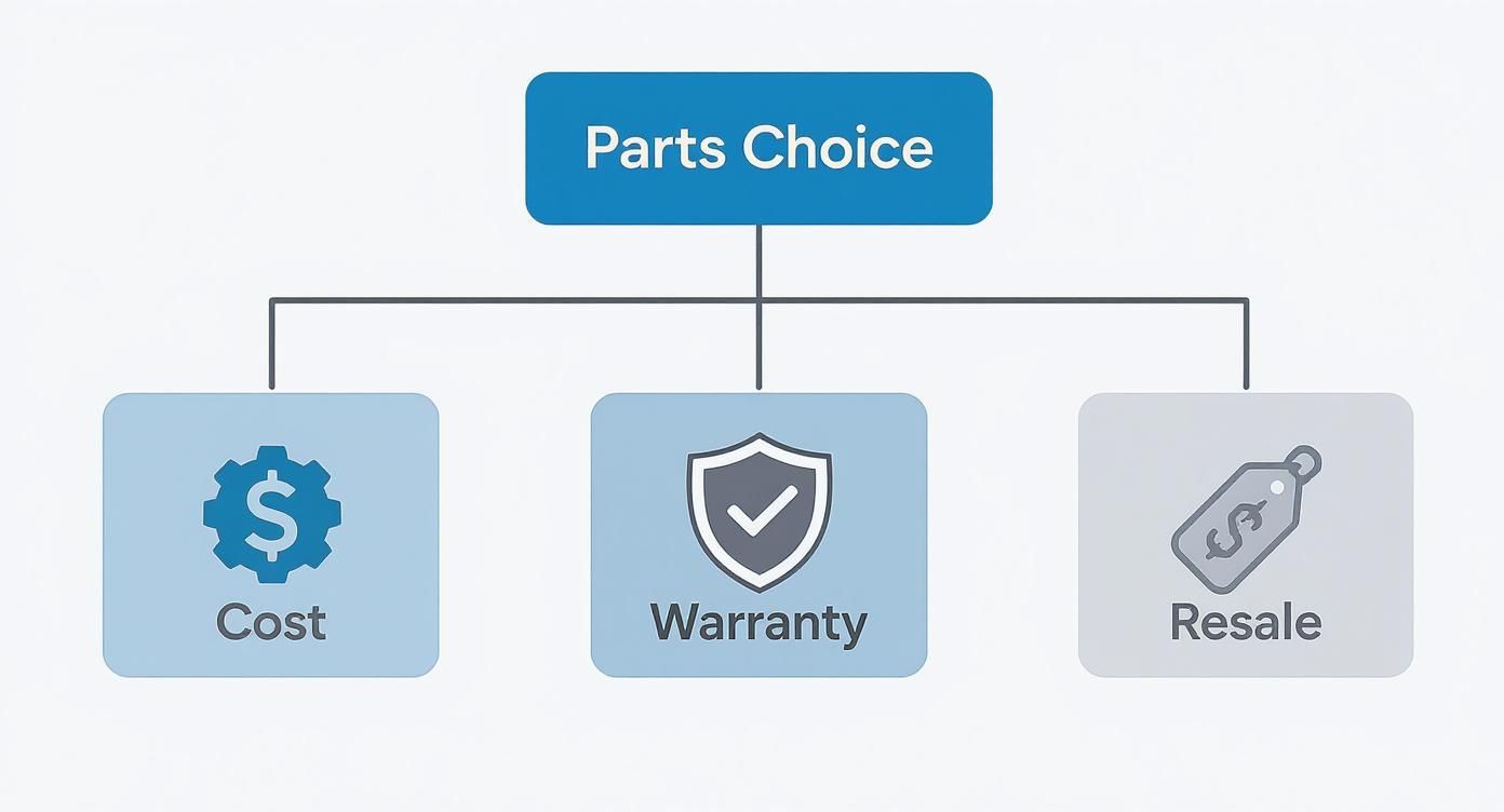 Infographic about oem vs aftermarket parts