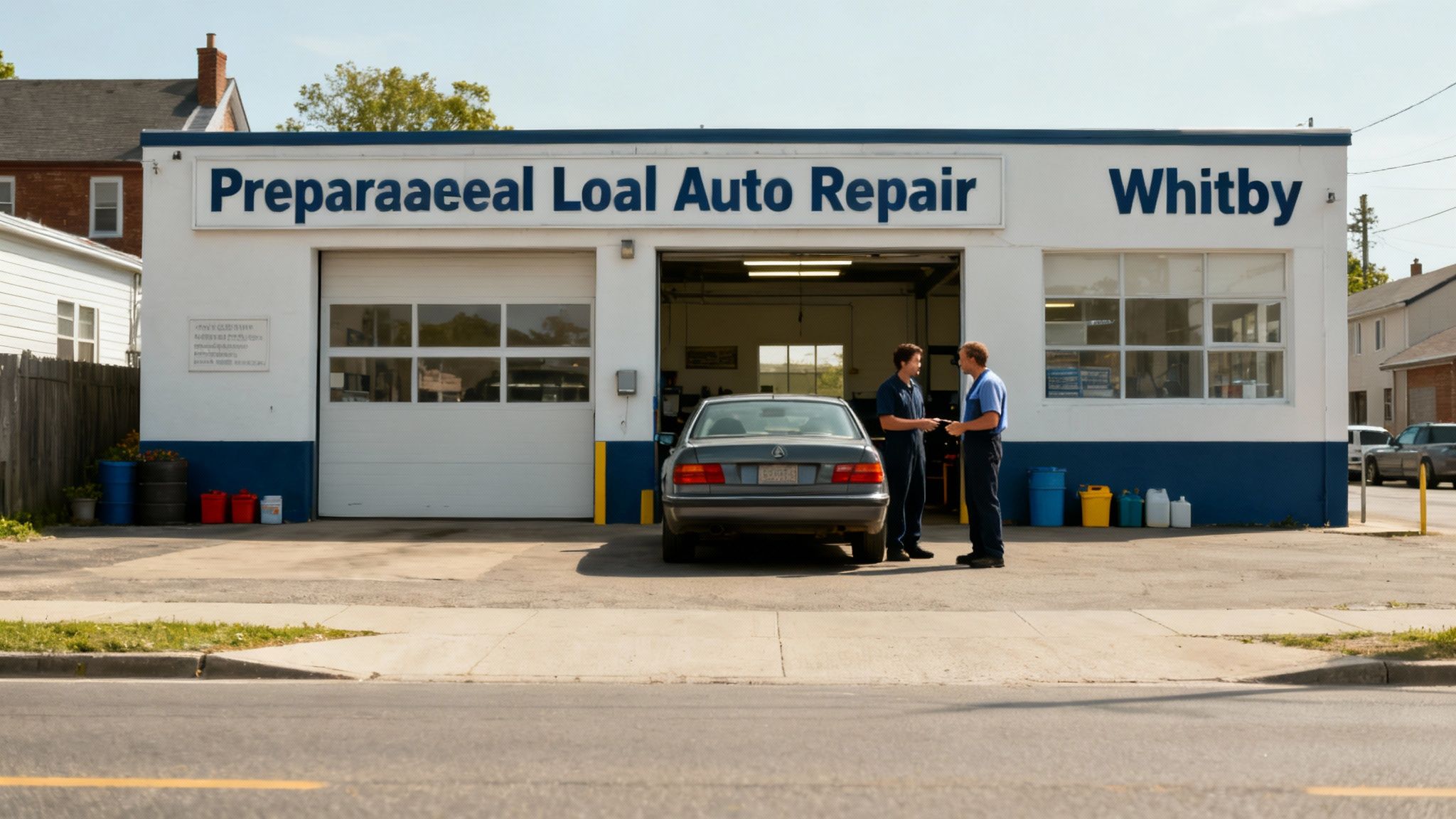 A skilled mechanic working on the engine of a modern car in a clean, professional auto repair shop.