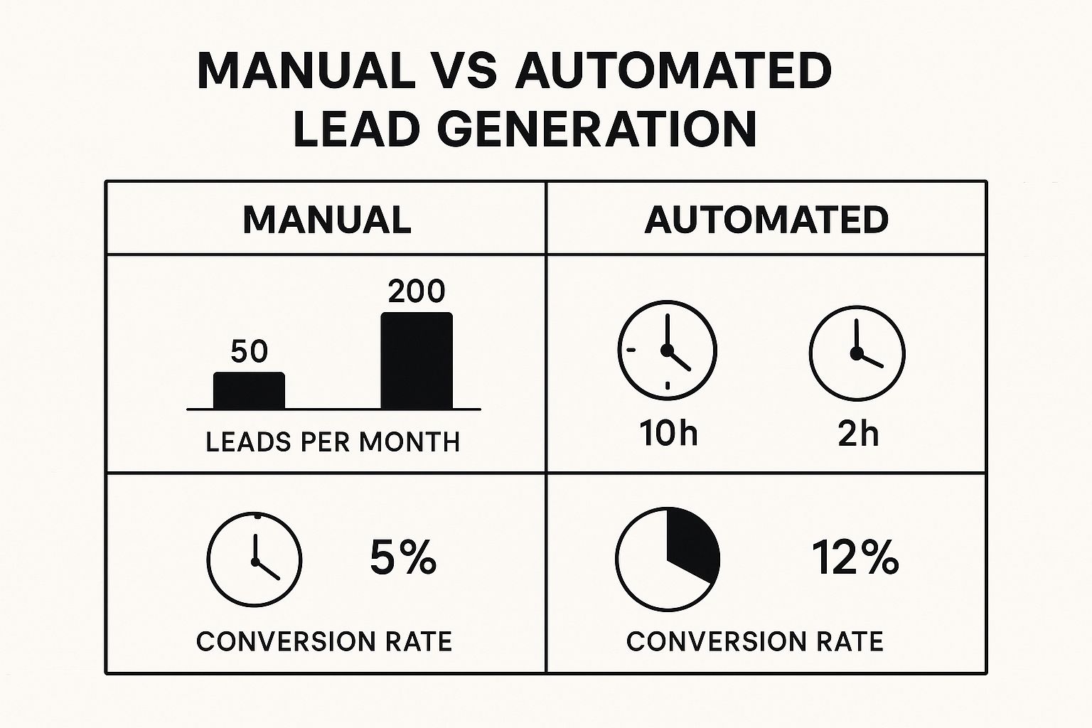 Infographic about how to automate lead generation