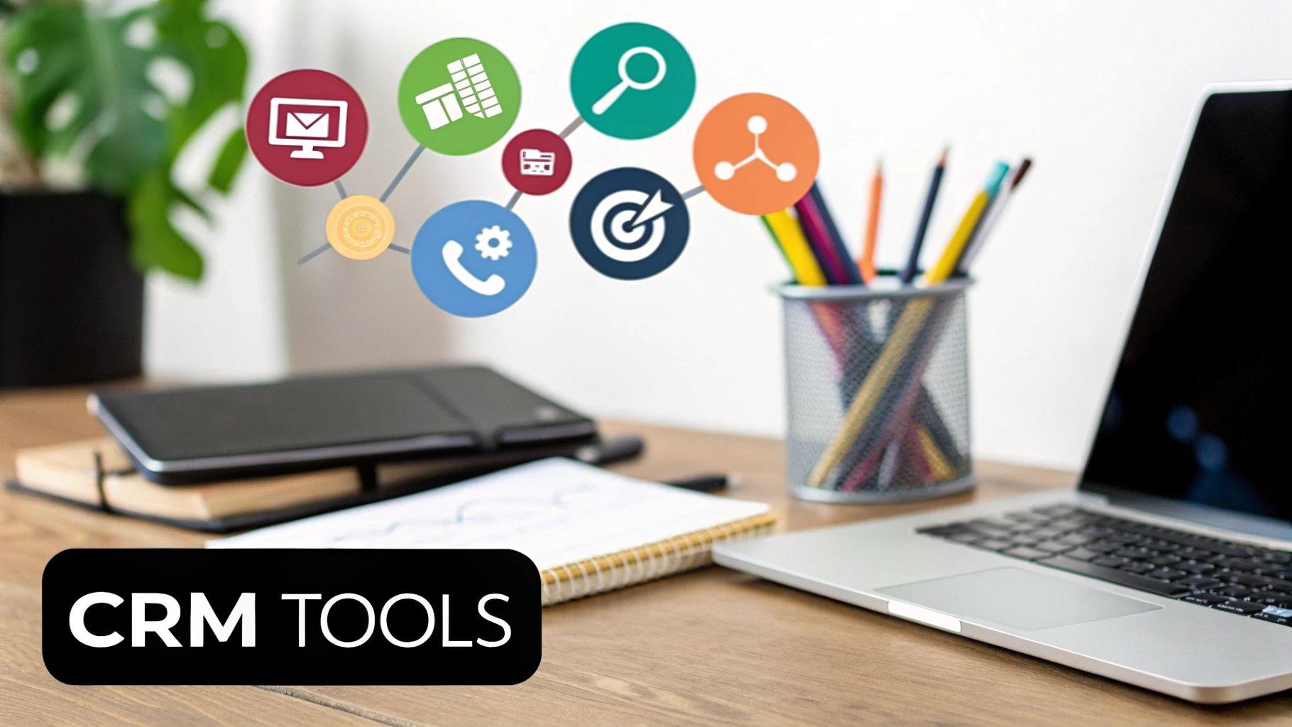 Dashboard showing key CRM metrics for lead generation