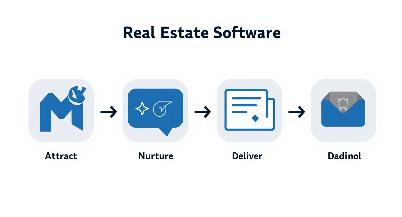 Infographic about real estate lead generation software
