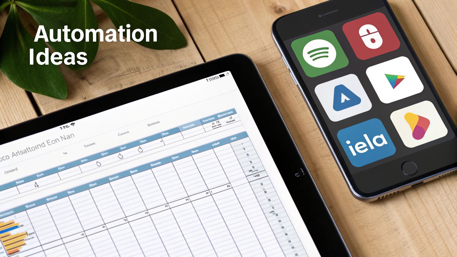 A collection of app icons connected by lines, illustrating various creative automation possibilities.