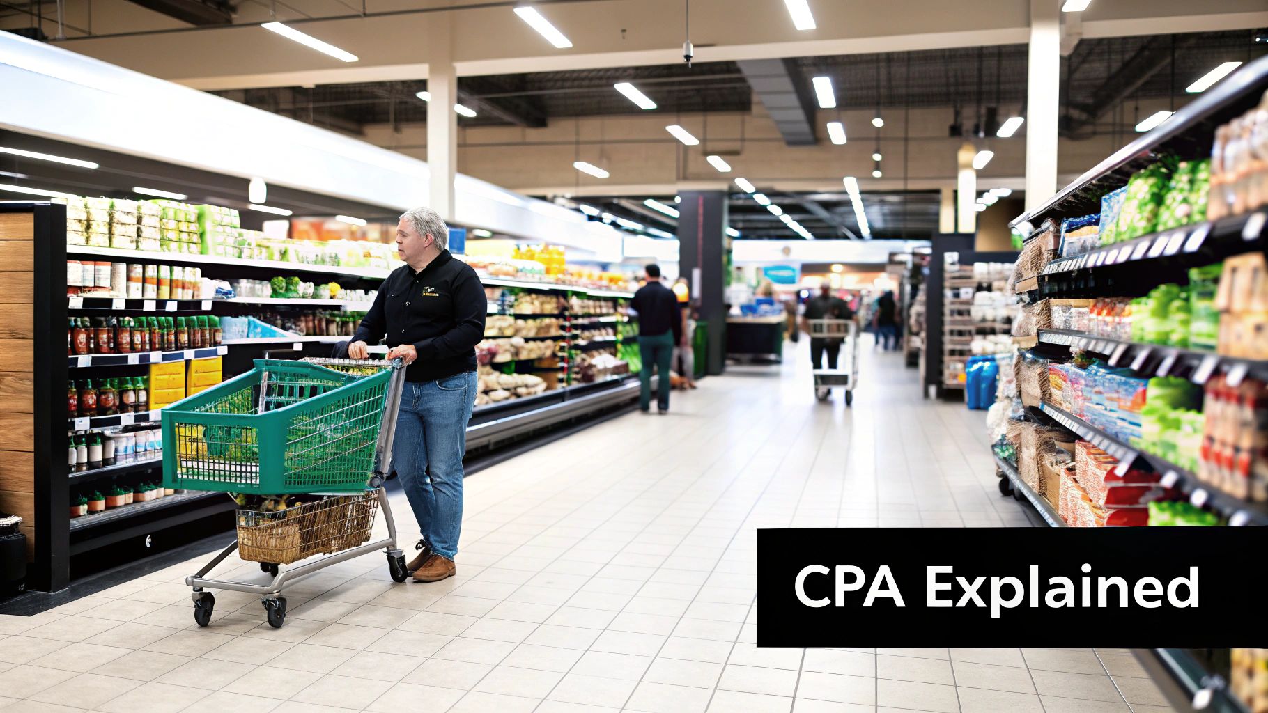 Grocery lanes representing marketing channels