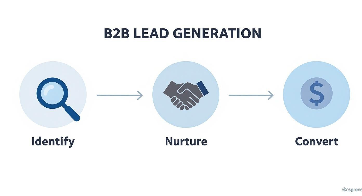 Infographic about what is b2b lead generation
