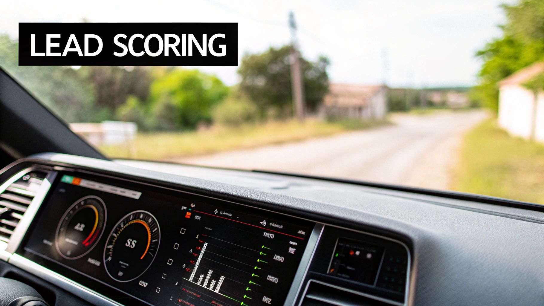 A digital dashboard showing lead scores with points assigned for different activities.