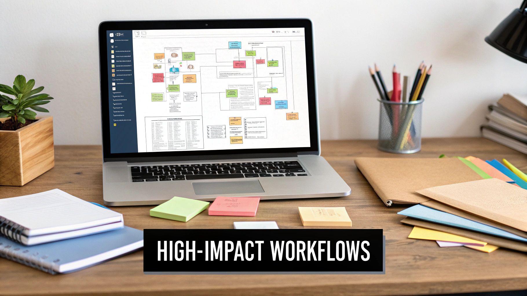 A visual representation of an automation workflow with icons for email, delays, and triggers connected by arrows.